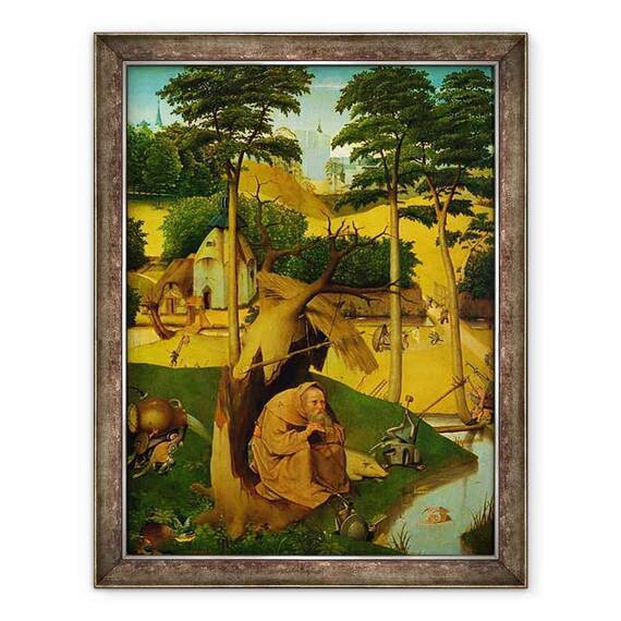 Tablou inramat - Hieronymus Bosch - Tentatia Sfantului Anton I - - Roveli
