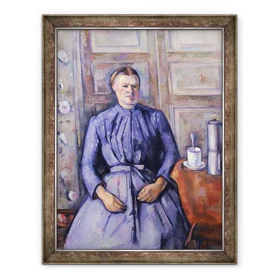 Tablou inramat - Paul Cezanne - Femeie cu o oala de cafea - - Roveli