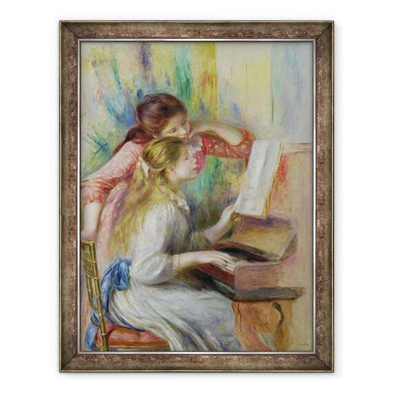 Tablou inramat - Pierre Auguste Renoir - Fete tinere la pian II - - Roveli