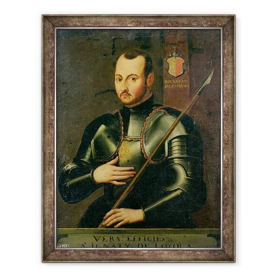 Tablou inramat - Scoala franceza - Sfantul Ignatiu de Loyola 1491-1556 - - Roveli