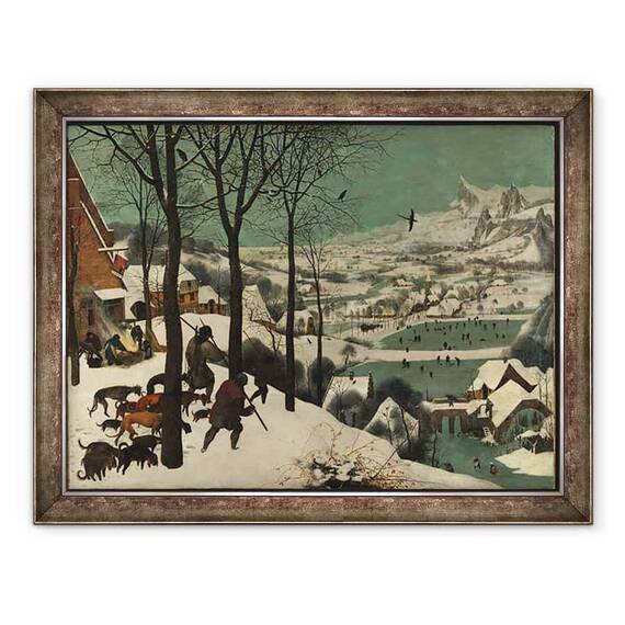 Tablou inramat - Pieter Bruegel the Elder - Vanatori in zapada iarna - - Roveli
