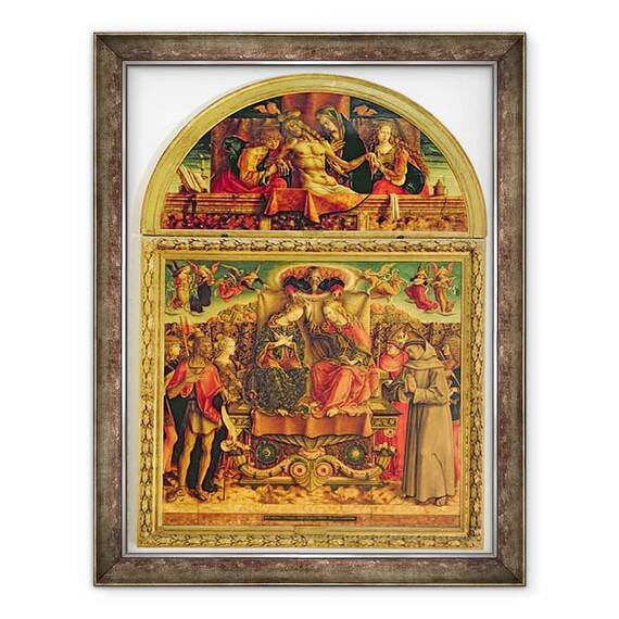Tablou inramat - Carlo Crivelli - incoronarea Fecioarei altar - - Roveli