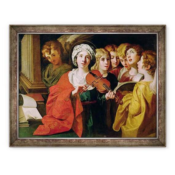 Tablou inramat - Domenichino - Sfanta Cecilia cu un cor - - Roveli