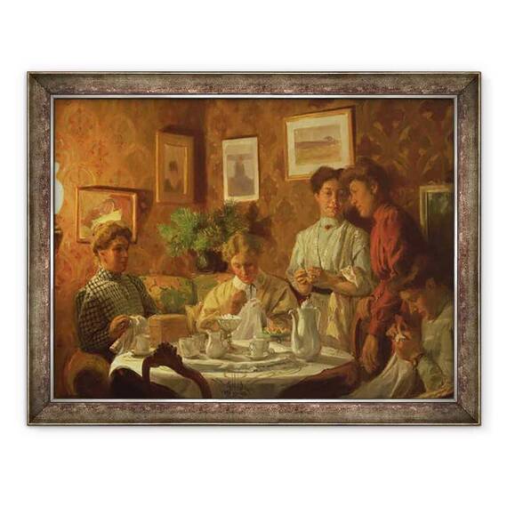 Tablou inramat - Nils Larson - Grupul de cusut - - Roveli