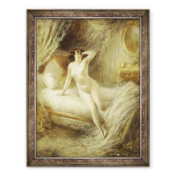 Tablou inramat - Albert Guillaume - La Reveille - - Roveli
