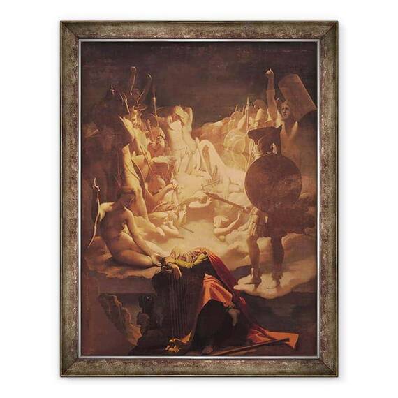 Tablou inramat - Jean Auguste Dominique Ingres - Visul lui Ossian - - Roveli