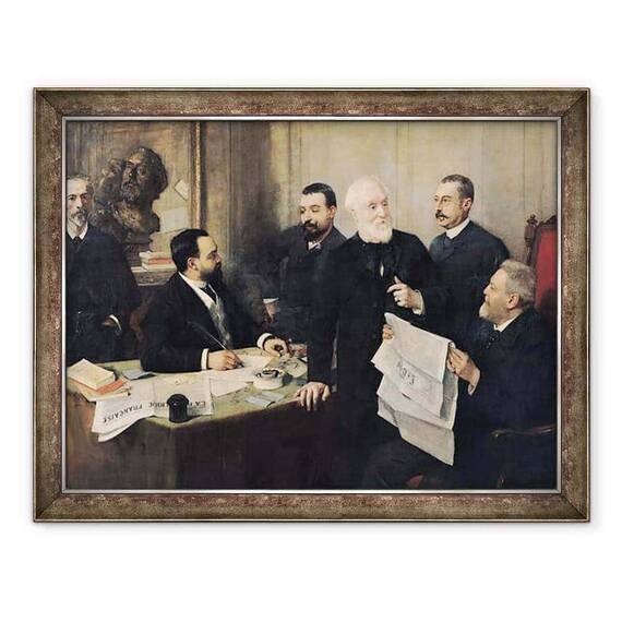 Tablou inramat - Henri Gervex - Consiliul de administratie al La Republique Francaise - - Roveli