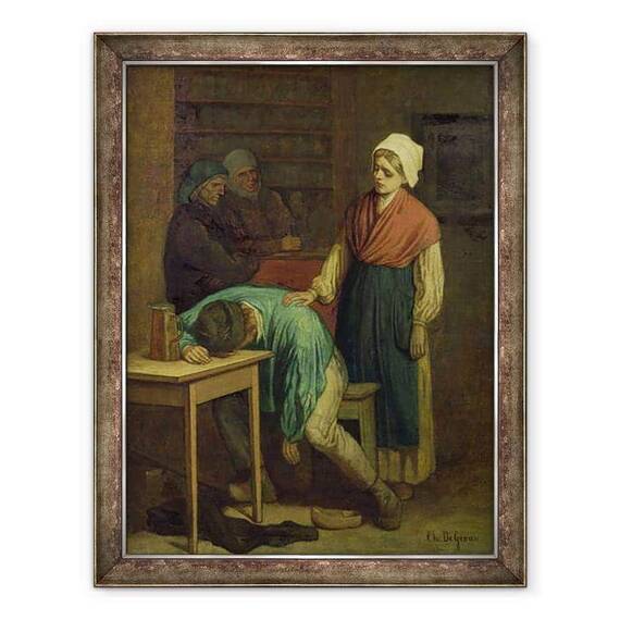 Tablou inramat - Charles de Groux - Betivul - - Roveli