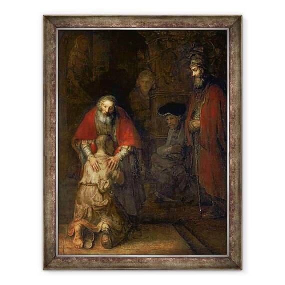 Tablou inramat - Rembrandt Harmensz van Rijn - intoarcerea Fiului Risipitor - - Roveli