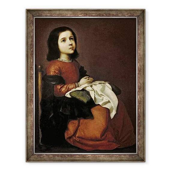 Tablou inramat - Francisco de Zurbaran - Copilaria Fecioarei - - Roveli