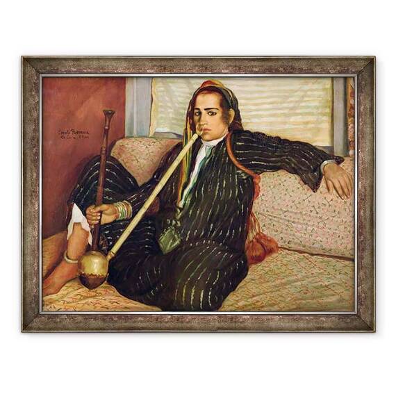 Tablou inramat - Emile Bernard - Smoking Haschich - - Roveli