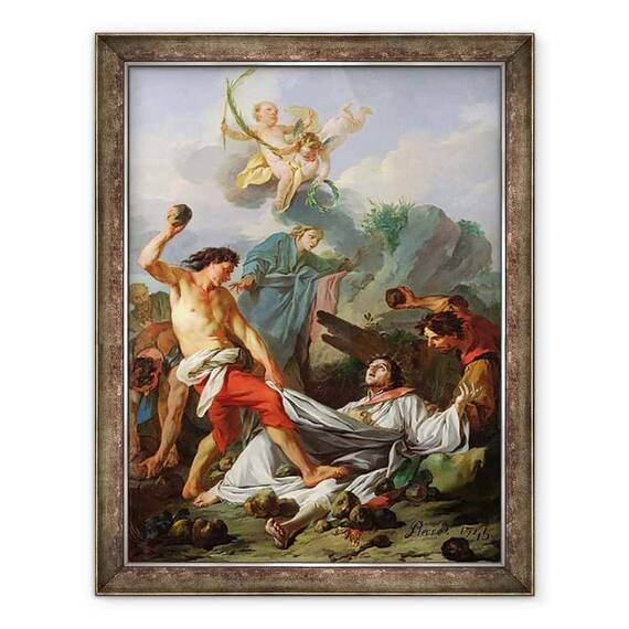 Tablou inramat - Jean Baptiste Marie Pierre - Martiriul Sfantului stefan - - Roveli