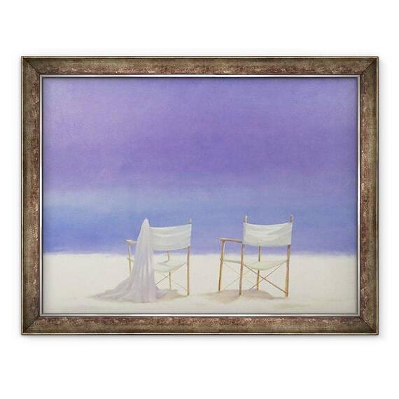 Tablou inramat - Lincoln Seligman - Scaune pe plaja - - Roveli