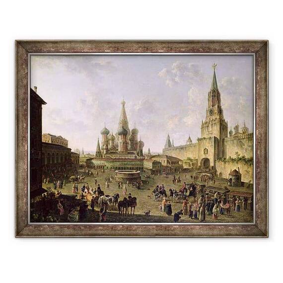Tablou inramat - Fedor Yakovlevich Alekseev - Piata Rosie, Moscova - - Roveli