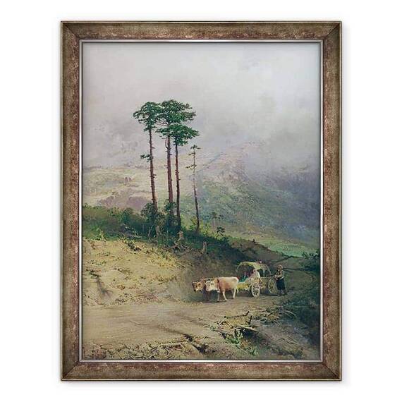 Tablou inramat - Fedor Aleksandrovich Vasiliev - in Muntii Crimeei - - Roveli