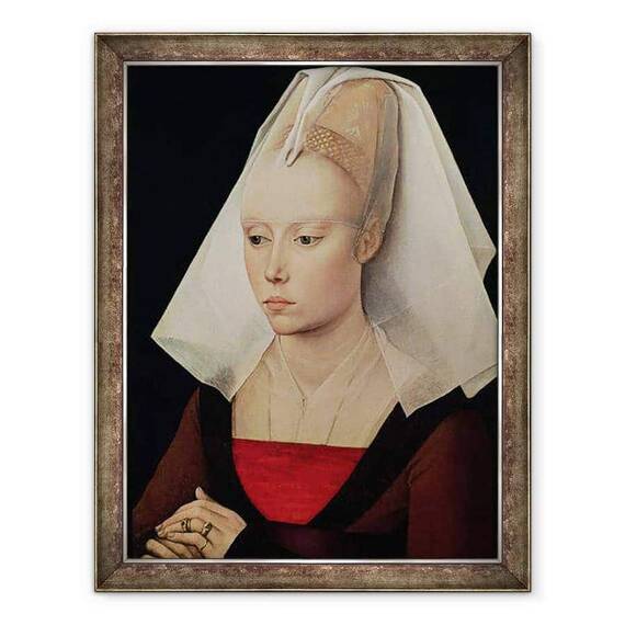 Tablou inramat - Rogier van der Weyden - Portretul unei doamne II - - Roveli
