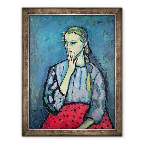 Tablou inramat - Alexej von Jawlensky - Portretul unei tinere - - Roveli