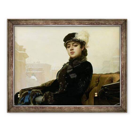 Tablou inramat - Ivan Nikolaevich Kramskoy - Portret De Femeie Necunoscuta - - Roveli