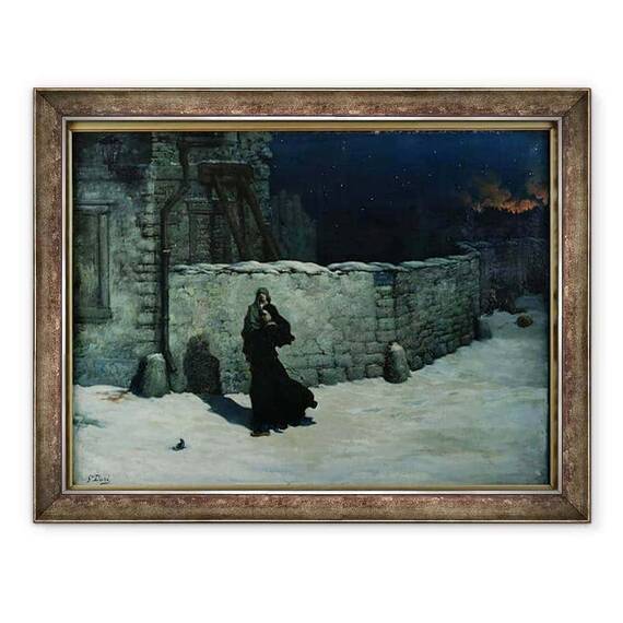 Tablou inramat - Gustave Dore - Un incident in timpul asediului de la Paris - - Roveli