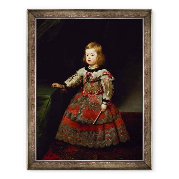 Tablou inramat - Diego Rodriguez de Silva y Velazquez - Infanta Maria Margarita 1651-73 a Austriei ca un copil - - Roveli