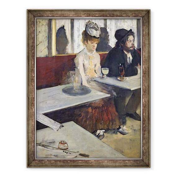 Tablou inramat - Edgar Degas - intr-o cafenea, sau Absint - - Roveli