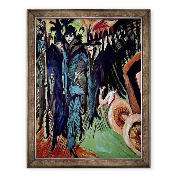 Tablou inramat - Ernst Ludwig Kirchner - Friedrichstrasse - - Roveli