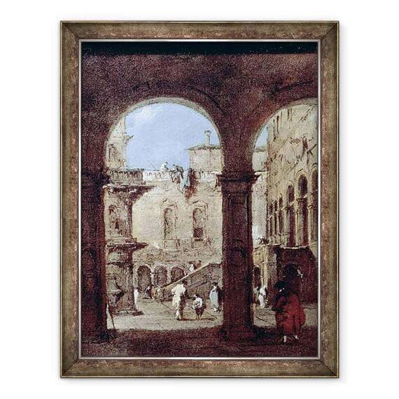 Tablou inramat - Francesco Guardi - Architectural Capriccio - - Roveli