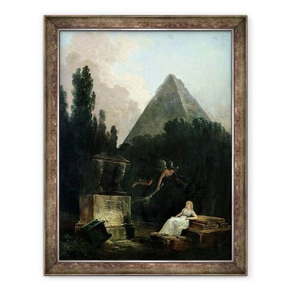 Tablou inramat - Hubert Robert - Spiritul Mormantului - - Roveli