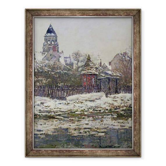 Tablou inramat - Claude Monet - Biserica de la Vetheuil - - Roveli