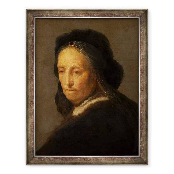 Tablou inramat - Rembrandt Harmensz van Rijn - Studiul unei femei batrane - - Roveli
