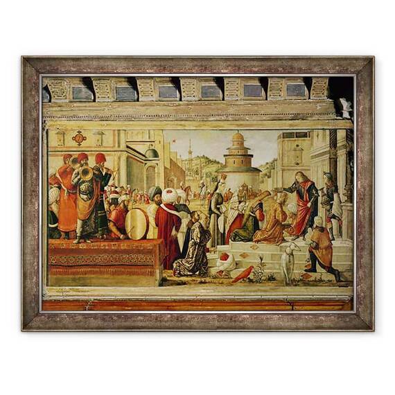Tablou inramat - Vittore Carpaccio - Sfantul Gheorghe Botezand neamurile - - Roveli