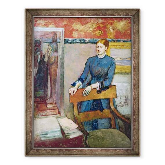 Tablou inramat - Edgar Degas - Helene Rouart in Studiul Tatalui - - Roveli
