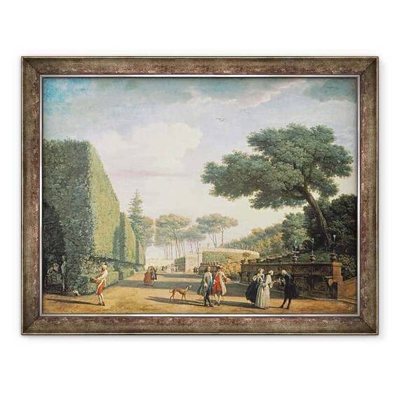 Tablou inramat - Claude Joseph Vernet - Vedere in Parcul Villa Pamphili - - Roveli