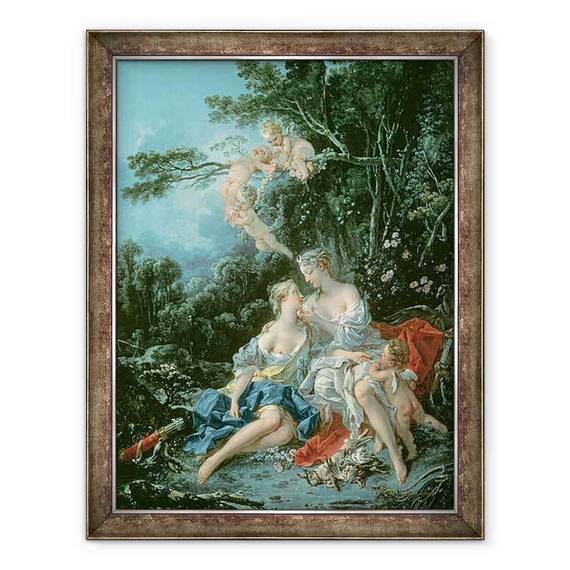 Tablou inramat - Francois Boucher - Jupiter si Callisto - - Roveli
