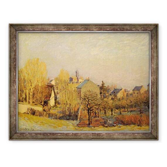 Tablou inramat - Alfred Sisley - Dimineata geroasa in Louveciennes - - Roveli
