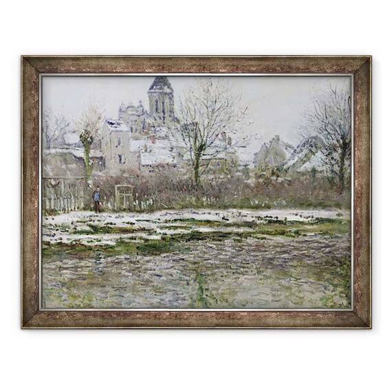 Tablou inramat - Claude Monet - Biserica de la Vetheuil sub zapada - - Roveli