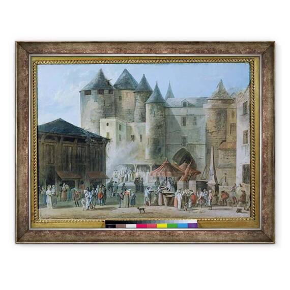 Tablou inramat - Thomas Naudet - Place de lApport-Paris in fata Grand Chatelet - - Roveli