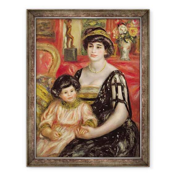 Tablou inramat - Pierre Auguste Renoir - Doamna Josse Bernheim-Jeune si fiul ei Henry - - Roveli