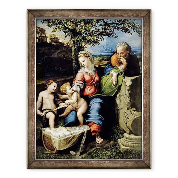 Tablou inramat - Raphael - Sfanta familie a stejarului - - Roveli