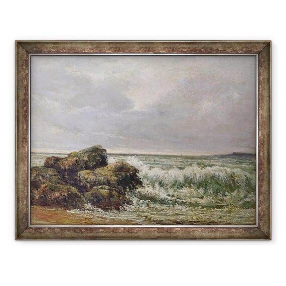 Tablou inramat - Gustave Courbet - Valul - - Roveli