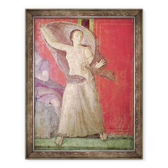 Tablou inramat - Roman - Femeia surprinsa, Zidul de Nord, Oecus 5 - - Roveli