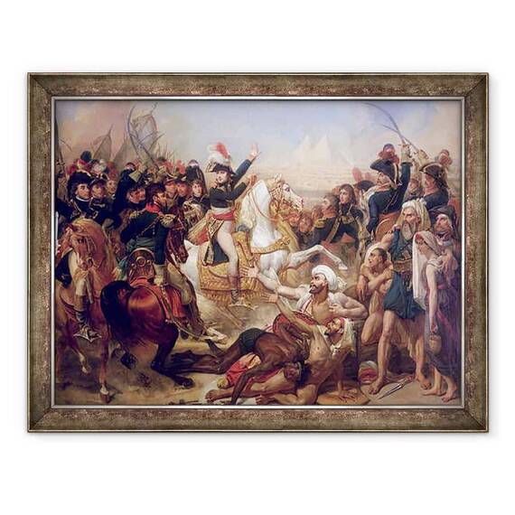 Tablou inramat - Baron Antoine Jean Gros - Batalia Piramidelor - - Roveli
