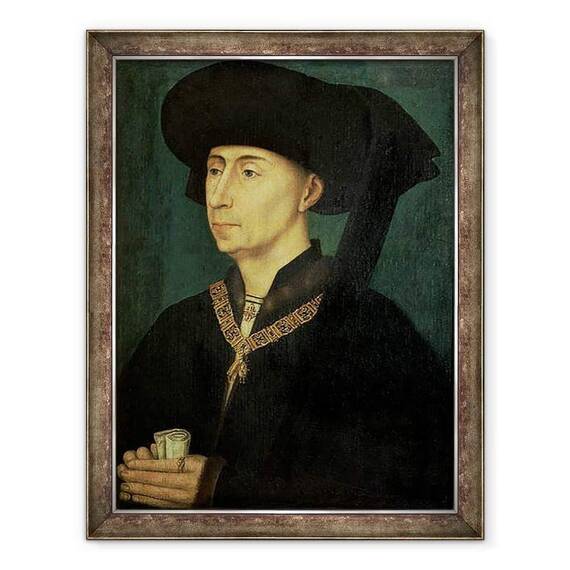 Tablou inramat - Rogier van der Weyden - Portretul lui Filip cel Bun - - Roveli