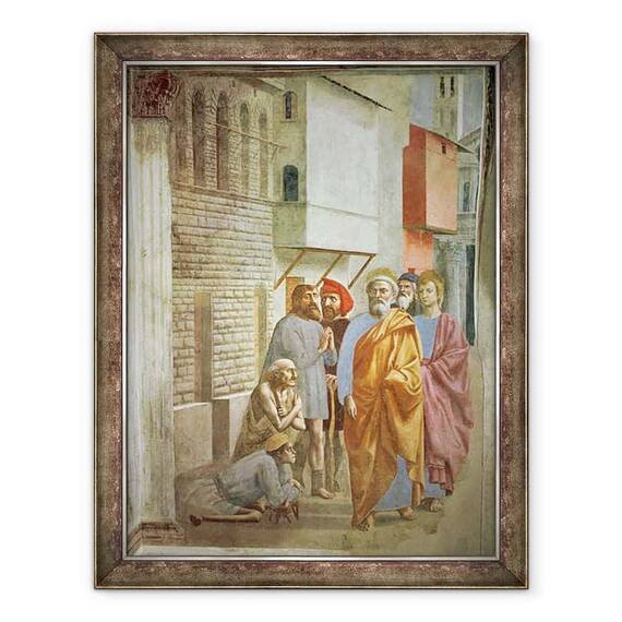 Tablou inramat - Tommaso Masaccio - Sfantul Petru vindecare cu umbra lui - - Roveli