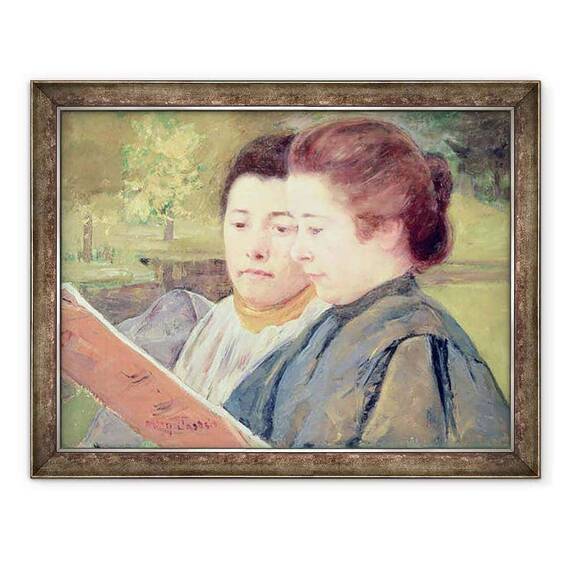 Tablou inramat - Mary Stevenson Cassatt - Femei de lectura - - Roveli