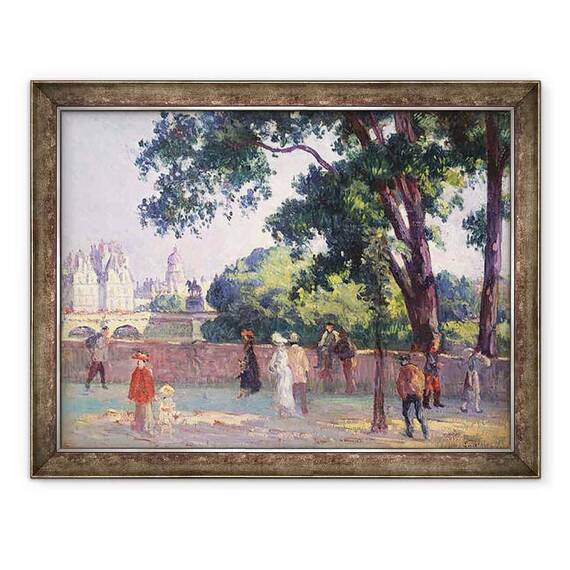 Tablou inramat - Maximilien Luce - Quai de lInstitut si Place Dauphine vazut de la Quai du Louvre - - Roveli