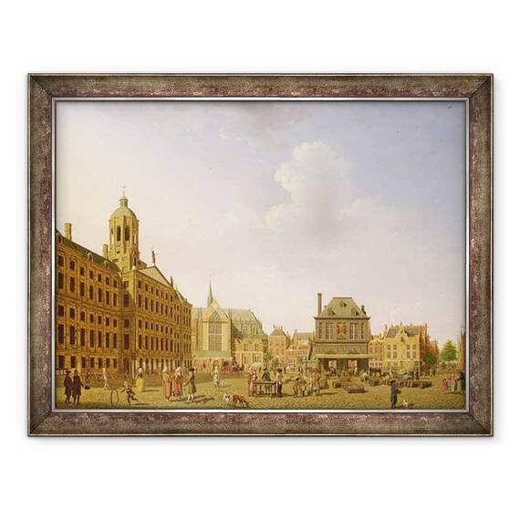 Tablou inramat - Isaak Ouwater - Piata Dam - Amsterdam - - Roveli