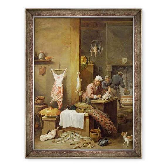 Tablou inramat - David Teniers the Younger - in bucatarie - - Roveli