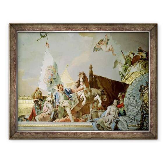 Tablou inramat - Giovanni Battista Tiepolo - Gloria Spaniei I, din tavanul camerei tronului - - Roveli