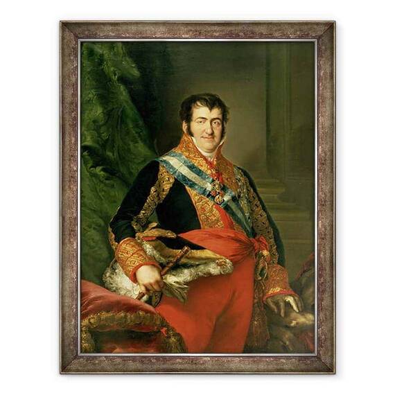Tablou inramat - Luis Lopez Piquer - Ferdinand VII 1784-1833 1808-11 - - Roveli